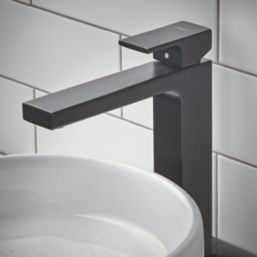 Hansgrohe Vernis Shape 190 Matt Black 250mm Standard Lever Mono Basin Mixer Tap