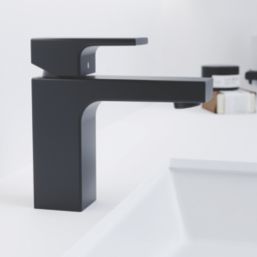 Hansgrohe Vernis Shape 100 Matt Black 148mm Cloakroom Lever Mono Basin Mixer Tap