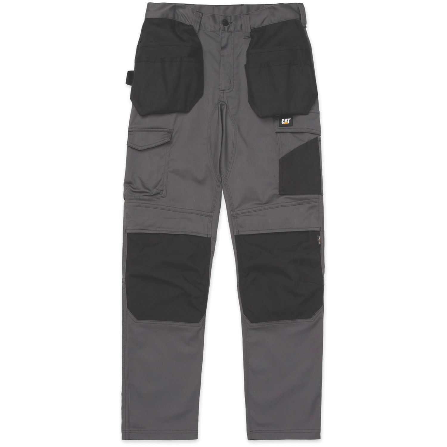 CAT Essential Knee Pocket Stretch Holster Work Trousers Grey 30" W 32" L (510VU)