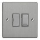Varilight  13A Switched Fused Spur  Brushed Steel with Colour-Matched Inserts