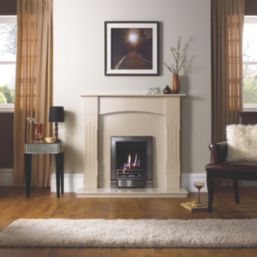 Focal Point Soho Chrome Rotary Control Inset Gas Multiflue Fire 485mm x 108mm x 596mm