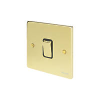 Schneider Electric Ultimate Low Profile 16AX 1-Gang 2-Way Light Switch  Polished Brass with Black Inserts