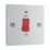 LAP  45A 1-Gang DP Cooker Switch Brushed Stainless Steel with LED
