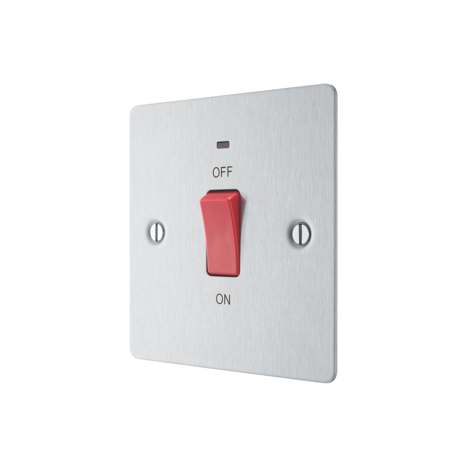 LAP 45A 1-Gang DP Cooker Switch Brushed Stainless Steel with LED (5114P)
