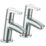 Bristan Orta Chrome 120mm Cloakroom Lever 2 Tap Holes Basin Pillar Tap