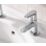 Bristan Orta Chrome 120mm Cloakroom Lever 2 Tap Holes Basin Pillar Tap