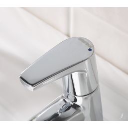 Bristan Orta Chrome 120mm Cloakroom Lever 2 Tap Holes Basin Pillar Tap