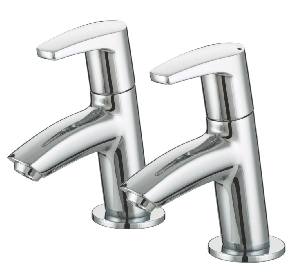 Bristan Orta Basin Pillar Taps Chrome 1 Pair Screwfix