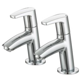 Bristan Orta Chrome 120mm Cloakroom Lever 2 Tap Holes Basin Pillar Tap