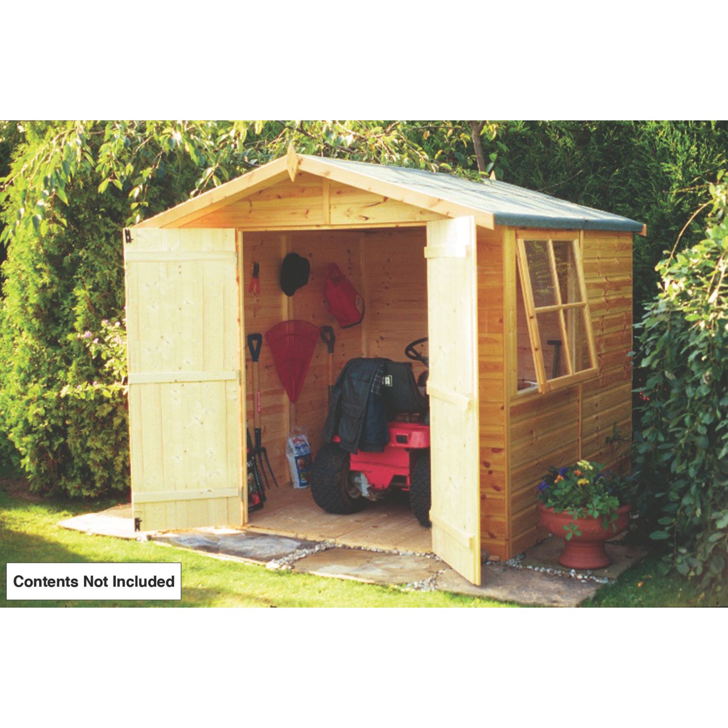 Shire Aldernay 6' 6" x 6' 6" (Nominal) Apex Shiplap T&G Timber Shed (51197)