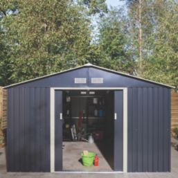 Rowlinson Trentvale 10' x 11' 6" (Nominal) Apex Metal Shed Dark Grey