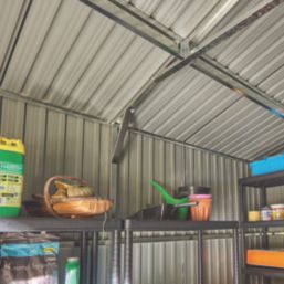 Rowlinson Trentvale 10' x 11' 6" (Nominal) Apex Metal Shed Dark Grey