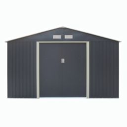Rowlinson Trentvale 10' x 11' 6" (Nominal) Apex Metal Shed Dark Grey