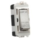 Knightsbridge  10A Grid 3-Pole Fan Isolator Switch Brushed Chrome