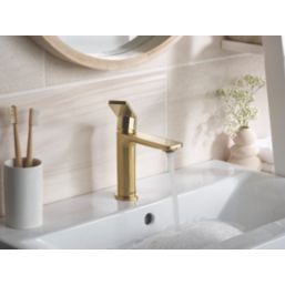 Bristan Frammento Brushed Brass 170mm Standard Lever Mono Basin Mixer Tap  With Clicker Waste