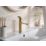 Bristan Frammento Brushed Brass 170mm Standard Lever Mono Basin Mixer Tap  With Clicker Waste