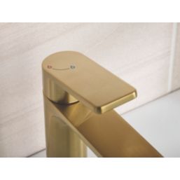 Bristan Frammento Brushed Brass 170mm Standard Lever Mono Basin Mixer Tap  With Clicker Waste