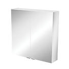 Imandra Bathroom Mirror Cabinet Silver Gloss 600mm x 150mm x 600mm