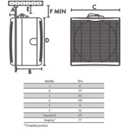 Vent-Axia W164110 298mm (11 3/4") Axial Commercial Extractor Fan  Soft-Tone Grey 220-240V