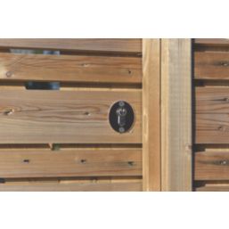 GateMate Black Double-Locking Euro Long Throw Lock 50mm