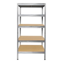 5-Tier Galvanised Steel Rivet Shelving Unit 900mm x 600mm x 1800mm