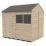 Forest  8' x 6' (Nominal) Reverse Apex Overlap Timber Shed with Base & Assembly