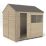 Forest  8' x 6' (Nominal) Reverse Apex Overlap Timber Shed with Base & Assembly