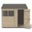 Forest  8' x 6' (Nominal) Reverse Apex Overlap Timber Shed with Base & Assembly