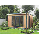 Forest Xtend 13' x 10' (Nominal) Pent Insulated Garden Office with Base & Assembly