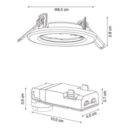 LAP Fulgora Tilt  Downlight Brushed Nickel