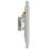 British General Nexus Metal 13A 1-Gang Unswitched Socket Brushed Steel with White Inserts