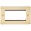 Knightsbridge Flat Plate 4-Module Modular Faceplate Brushed Brass