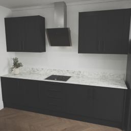 Mariz  White Marble Composite Kitchen Worktop 640mm x 3050mm x 12mm