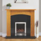 Focal Point Soho Chrome Rotary Control Inset Gas Full Depth Fire 485mm x 180mm x 596mm