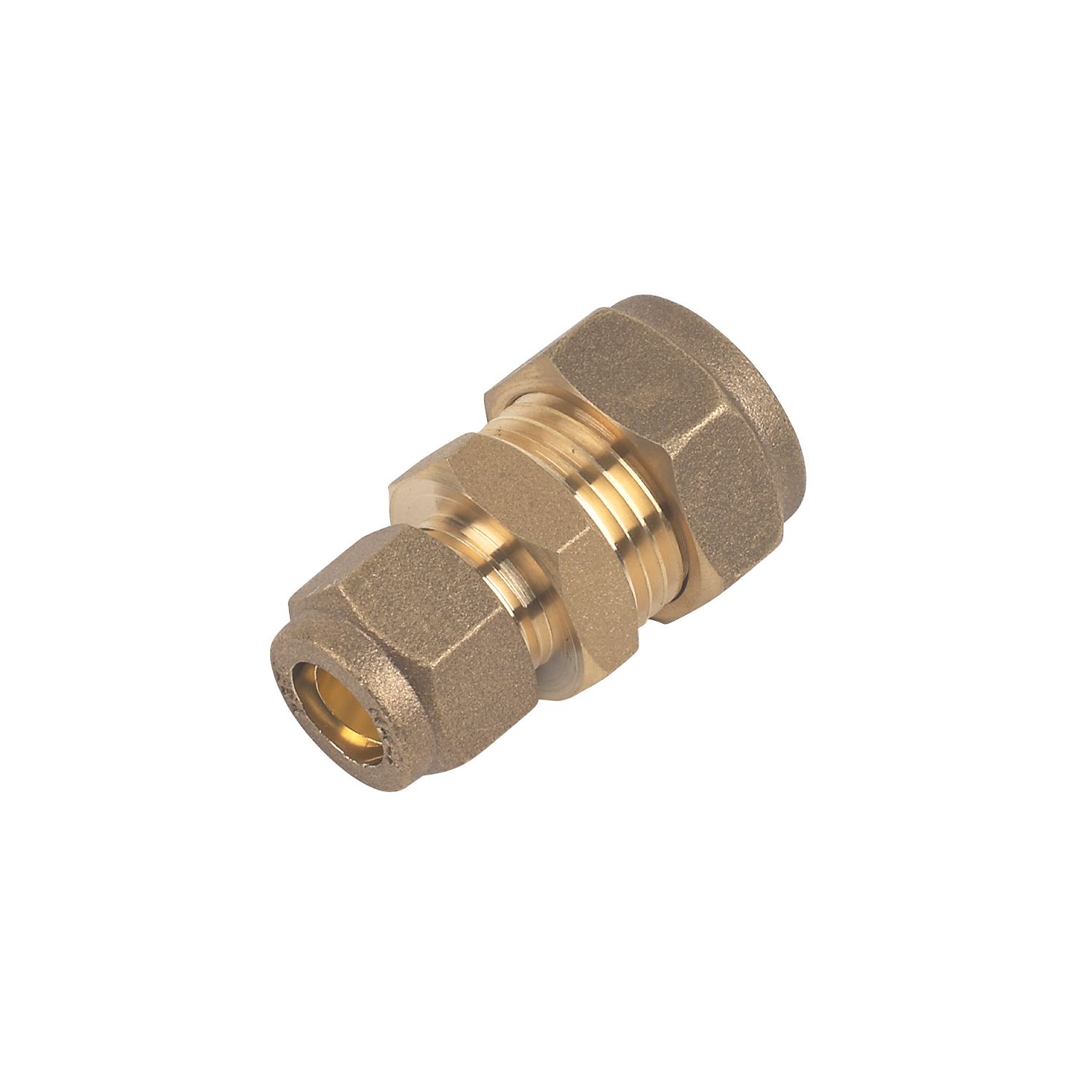 Flomasta Brass Compression Reducing Coupler 15mm x 10mm (51238)