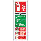 Non Photoluminescent CO² Extinguisher ID Signs 300mm x 100mm 100 Pack