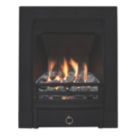 Focal Point Soho Black Rotary Control Inset Gas Multiflue Fire 485mm x 108mm x 596mm