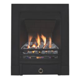 Focal Point Soho Black Rotary Control Inset Gas Multiflue Fire 485mm x 108mm x 596mm