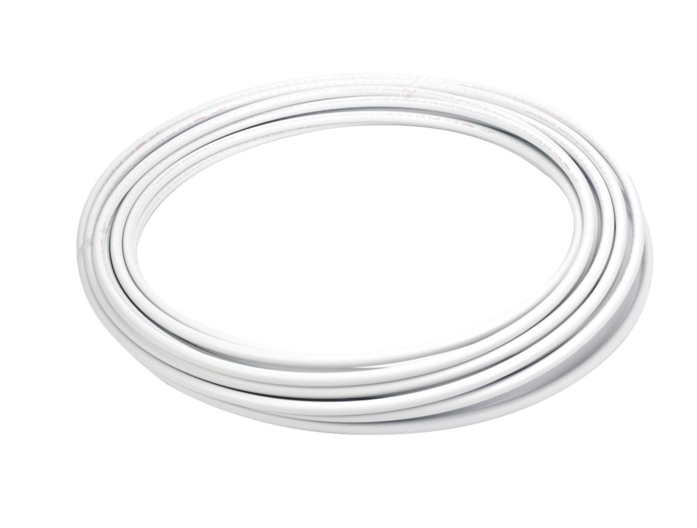 Hep2O HXX50/15W Push-Fit Polybutylene Barrier Coil Pipe 15mm x 50m White