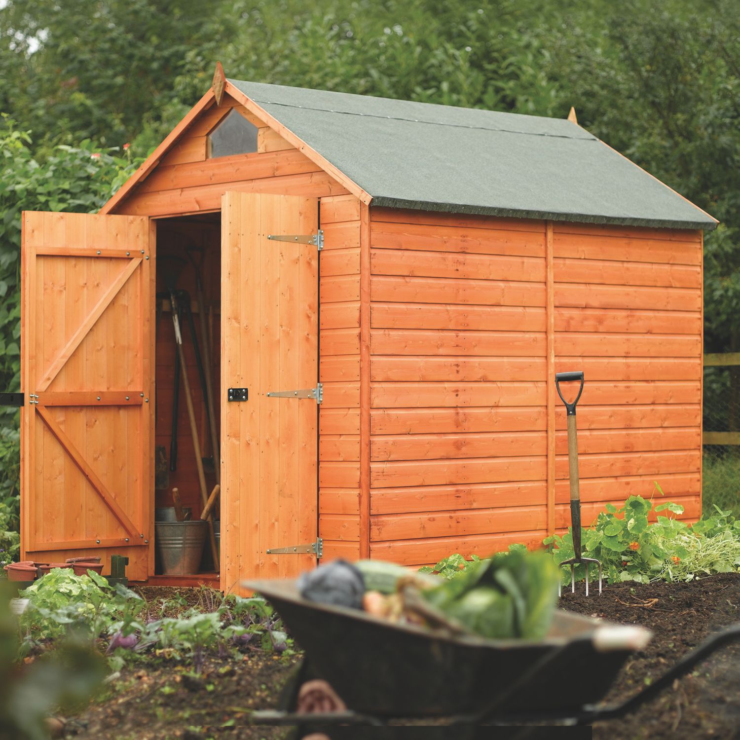 Rowlinson 6' x 7' 6" (Nominal) Apex Shiplap T&G Timber Shed (5129X)