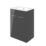 Ohio 2-Door Bathroom Vanity Unit with Ceramic Basin Gloss Dark Grey 610mm x 460mm x 848mm