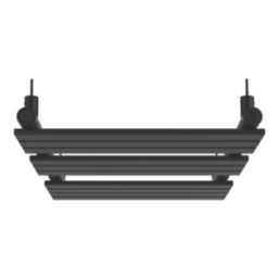 Flomasta Flat Bar 1000mm x 500mm 1576BTU Black Vertical Designer Radiator