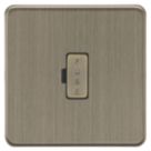 Knightsbridge Screwless 13A Unswitched Fused Spur  Antique Brass