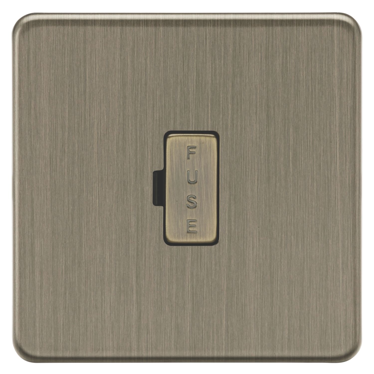 Knightsbridge Screwless 13A Unswitched Fused Spur Antique Brass (512CR)