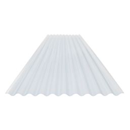 Radmat Building Materials  Corrugated PVC Roof Sheet Clear 1525mm x 0.8mm x 762mm 5 Pack