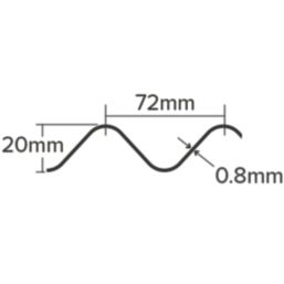 Radmat Building Materials  Corrugated PVC Roof Sheet Clear 1525mm x 0.8mm x 762mm 5 Pack