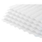 Radmat Building Materials  Corrugated PVC Roof Sheet Clear 1525mm x 0.8mm x 762mm 5 Pack