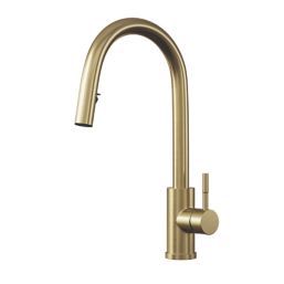 ETAL Velia  Concealed Pull-Out Kitchen Mixer Tap Brushed Brass