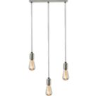 Knightsbridge  Contemporary Style 3-Light Bar Pendant Brushed Chrome