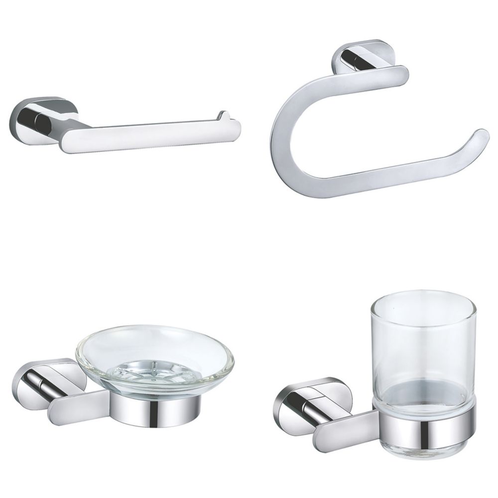 Aqualux Sandown Shower Room 4 Piece Set | Bathroom Accessories ...